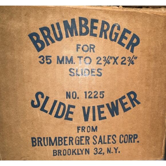Brumberger Vintage Slide Viewer #1225 Original Box Metal Industrial Look - Picture 3 of 9